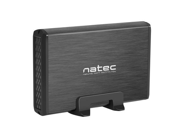 Externí box pro HDD 3, 5" USB 3.0 Natec Rhino, černý,  včetně napájecího adaptéru