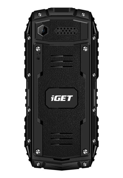iGET Defender D10 Black - odolný telefon IP68, DualSIM, 2500 mAh, BT, powerbanka, svítilna, FM, MP3 