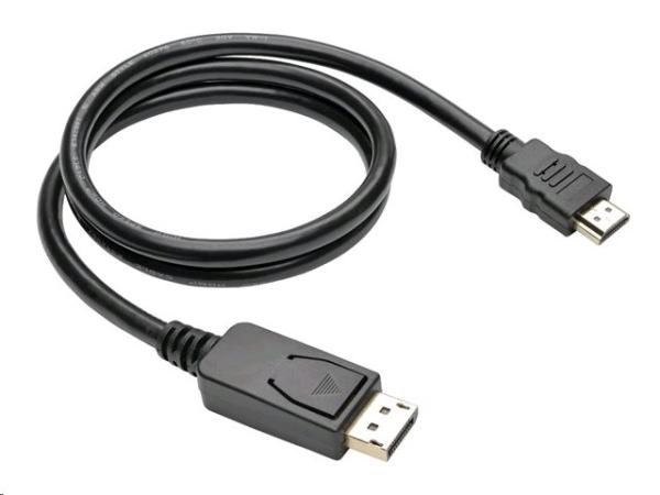 Kábel C-TECH DisplayPort/ HDMI, 3m, čierny