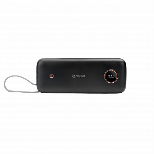 Platinet Powerbanka 20000 mAh 70W Power Delivery, 1xUSB-C, 1xUSB-A, kábel USB-C 1m, čierna 