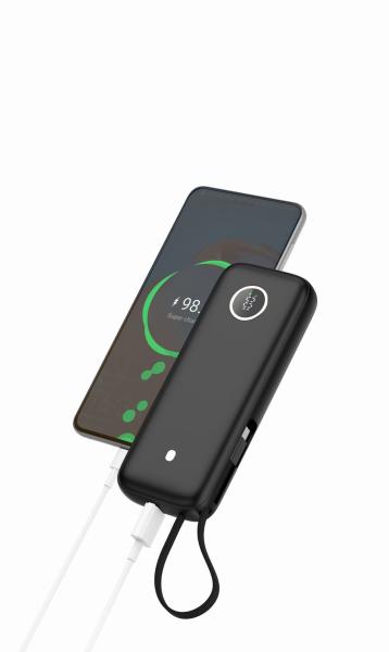 Platinet Powerbanka 20000 mAh 70W Power Delivery, 1xUSB-C, 1xUSB-A, kábel USB-C 1m, čierna 