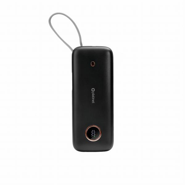 Platinet Powerbanka 20000 mAh 70W Power Delivery, 1xUSB-C, 1xUSB-A, kábel USB-C 1m, čierna 