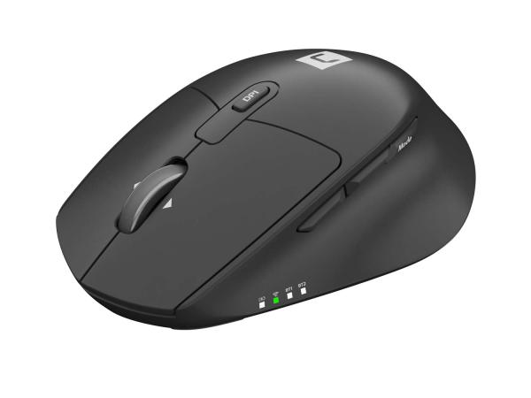 Myš bezdrôtová Natec KITE/ Kancelárska/ Blue Sense/ Pre pravákov/ 4 000 DPI/ USB+BT/ Čierna 