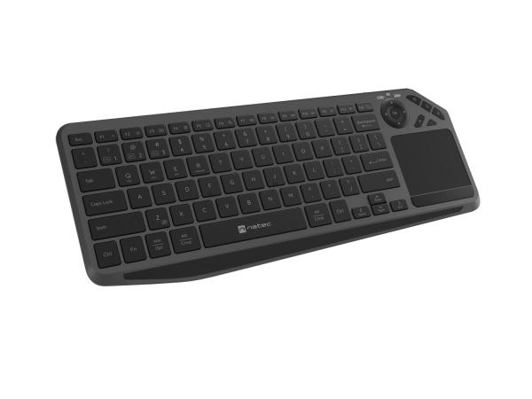 Bezdrôtová klávesnica pre Smart TV Natec TURBOT 2/ USB+BT/ US/ Čierna 