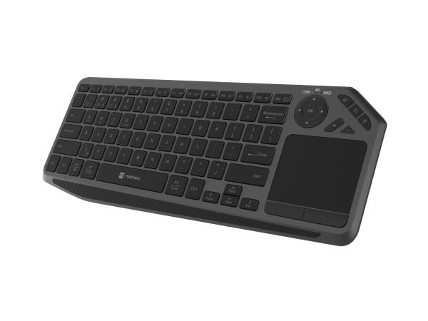 Bezdrôtová klávesnica pre Smart TV Natec TURBOT 2/ USB+BT/ US/ Čierna 