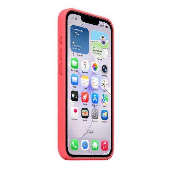 iPhone 17e Silicone Case with MagSafe – Bright Guava 