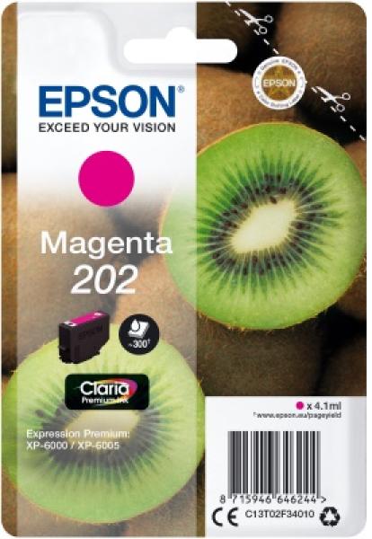 EPSON ink Magenta 202 Premium - singlepack, 4, 1 ml, 300s, štandard