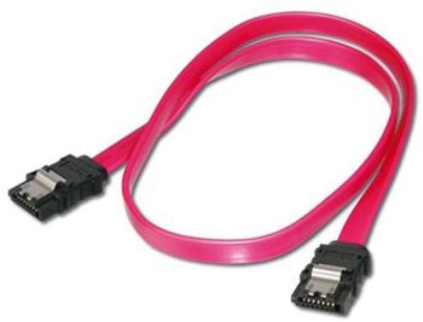 PremiumCord 0.5m kabel SATA 1.5/ 3.0 GBit/ s s kovovou zapadkou