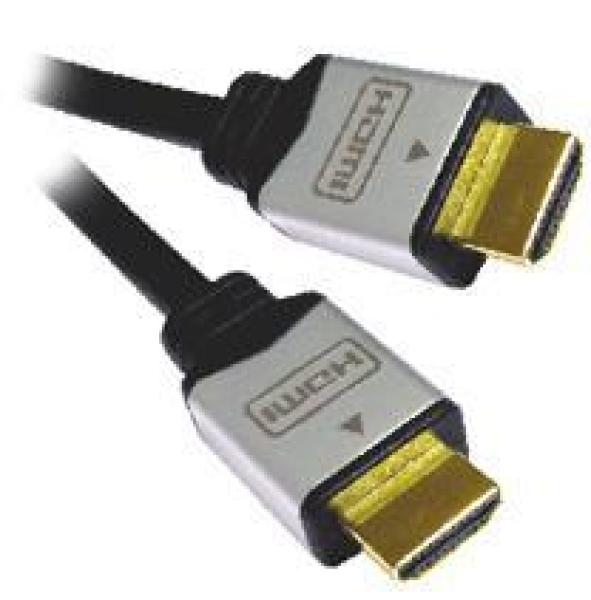 PremiumCord kabel HDMI M/ M, zlac.a kovové HQ, 3m