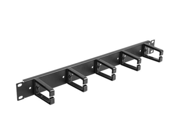 LANBERG 19" PANEL PRO SPRÁVU KÁBLOV S 5 PLASTOVÝMI DRŽIAKMI 1U TYP B ČIERNY 