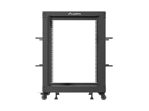 LANBERG OTVORENÝ RACK 15U 19" 600X600-1100 NASTAVITEĽNÝ ČIERNY 