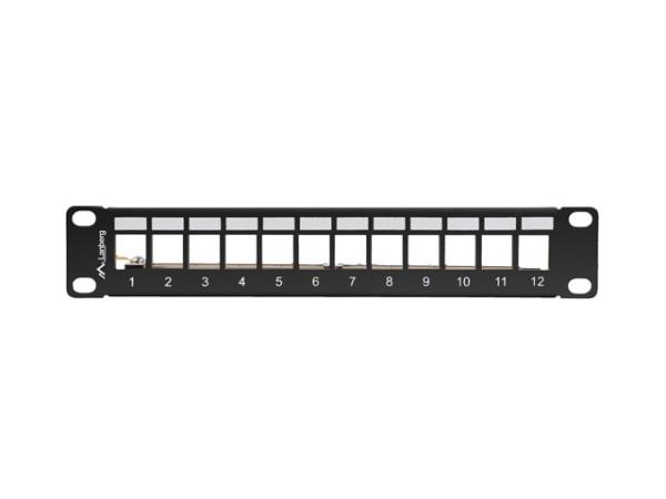 LANBERG PATCH PANEL 12 PORTOV 1U 19" FTP PRO MODULY KEYSTONE ČIERNY V2 