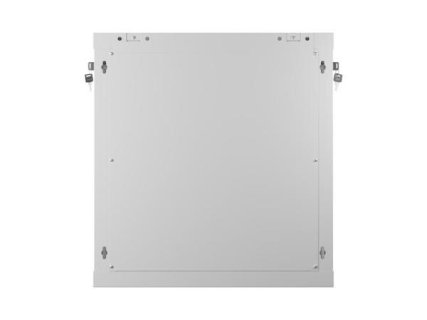 NÁSTENNÁ INŠTALAČNÁ SKRIŇA 19" 12U 600X450 ŠEDÉ PERFOROVANÉ DVERE - PLOCHÉ BALENIE 