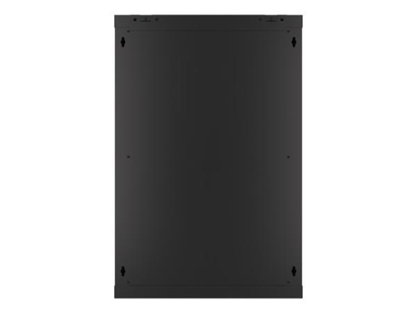 LANBERG 19" RACKOVÁ SKRIŇA PRO MONTÁŽ NA STENU 18U/ 600X450 (FLAT PACK) S PROSKLENÝMI DVERMI ČIERNA V2 