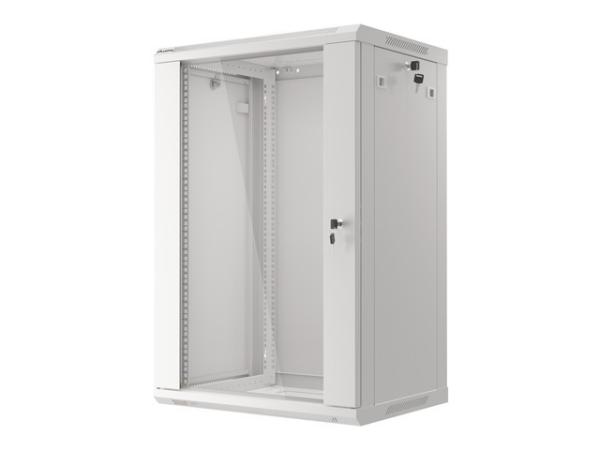 LANBERG 19" RACKOVÁ SKRIŇA PRO MONTÁŽ NA STENU 18U/ 600X450 (FLAT PACK) ŠEDÁ V2 