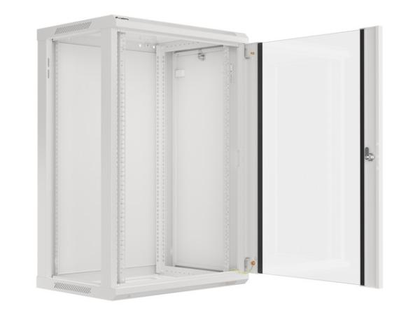 LANBERG 19" RACKOVÁ SKRIŇA PRO MONTÁŽ NA STENU 18U/ 600X450 (FLAT PACK) ŠEDÁ V2 