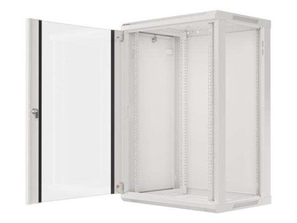 LANBERG 19" RACKOVÁ SKRIŇA PRO MONTÁŽ NA STENU 18U/ 600X450 (FLAT PACK) ŠEDÁ V2 