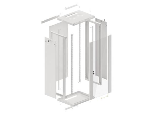 LANBERG RACKOVÁ SKRIŇA 19" NÁSTENNÁ 27U/ 600X450 (FLAT PACK) ŠEDÁ V2 