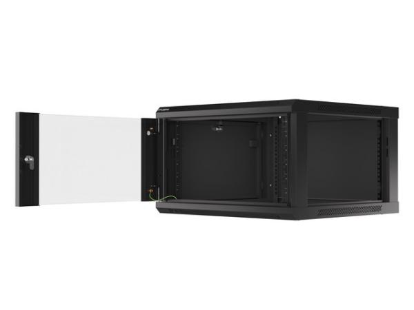 LANBERG 19" RACKOVÁ SKRIŇA PRO MONTÁŽ NA STENU 6U/ 600X600 (FLAT PACK) ČIERNA V2 