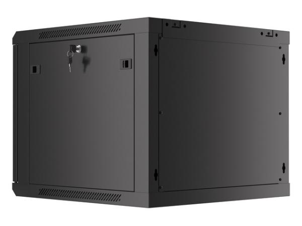 LANBERG RACKOVÁ SKRIŇA 19" PRO MONTÁŽ NA STENU 9U/ 600X600 PRO VLASTNÚ MONTÁŽ S KOVOVÝMI DVERAMI ČIERNA 
