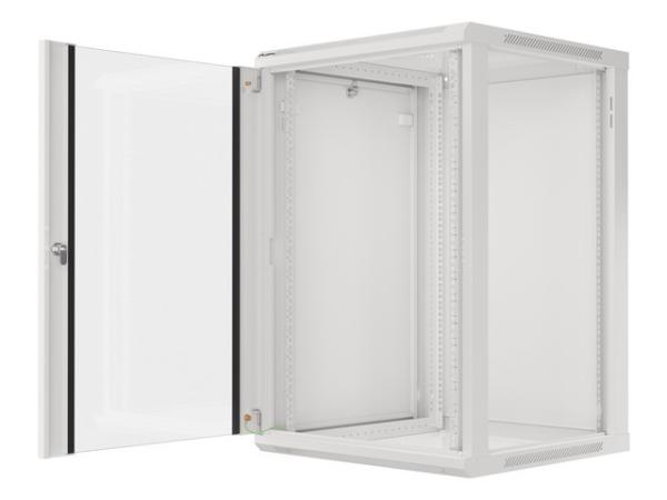LANBERG 19" RACKOVÁ SKRIŇA PRO MONTÁŽ NA STENU 18U/ 600X600 (FLAT PACK) ŠEDÁ V2 