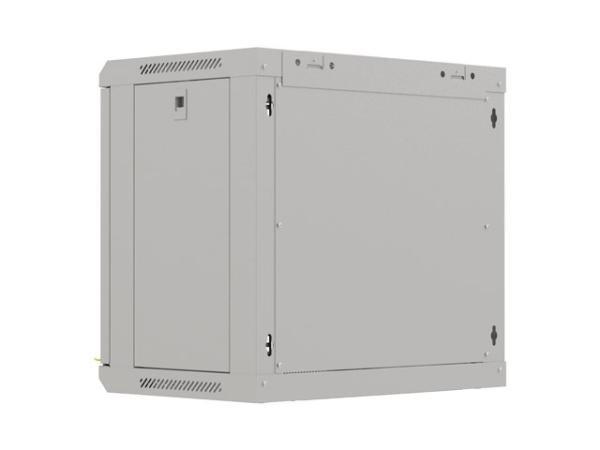 LANBERG 19" RACKOVÁ SKRIŇA PRO MONTÁŽ NA STENU 9U/ 540X350 (FLAT PACK) S PROSKLENÝMI DVERAMI ŠEDÁ 