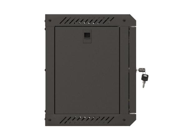 LANBERG RACKOVÁ SKRIŇA 10" PRO MONTÁŽ NA STENU 6U/ 300X300 (FLAT PACK) S PROSKLENÝMI DVERMI ČIERNA 