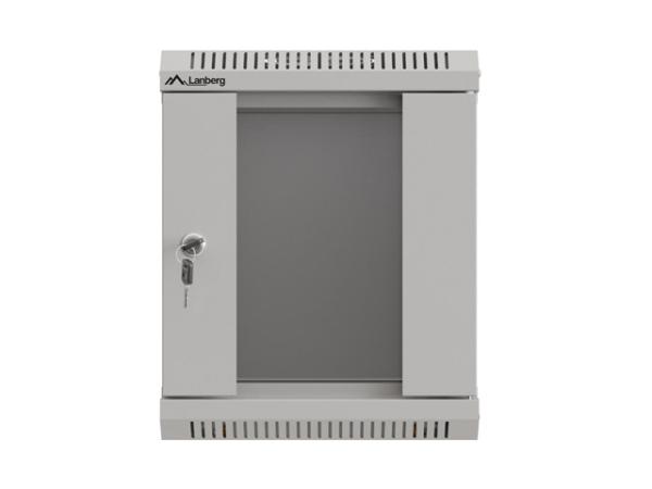 LANBERG RACKOVÁ SKRIŇA 10" NÁSTENNÁ 6U/ 300X300 (FLAT PACK) S PRESKLENÝMI DVERAMI ŠEDÁ 