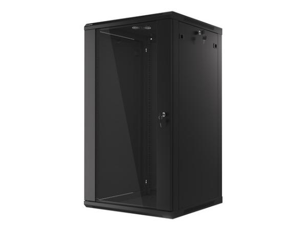 LANBERG 19" RACKOVÁ SKRIŇA PRO MONTÁŽ NA STENU 22U/ 600X600 (FLAT PACK) ČIERNA V2 