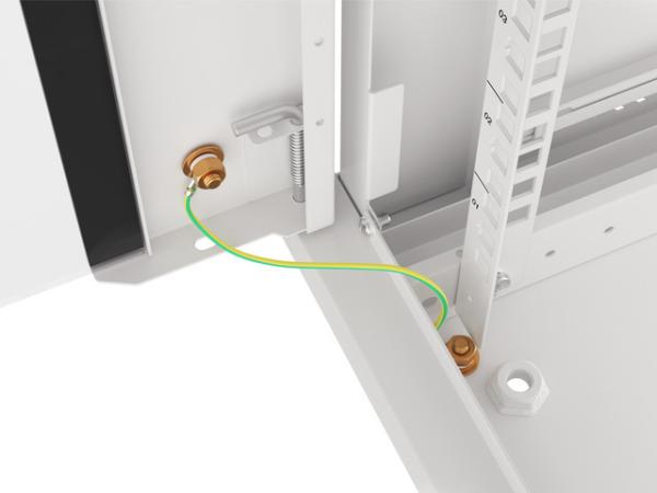 LANBERG 19" RACKOVÁ SKRIŇA PRO MONTÁŽ NA STENU 22U/ 600X600 (FLAT PACK) S PROSKLENÝMI DVERAMI ŠEDÁ V2 