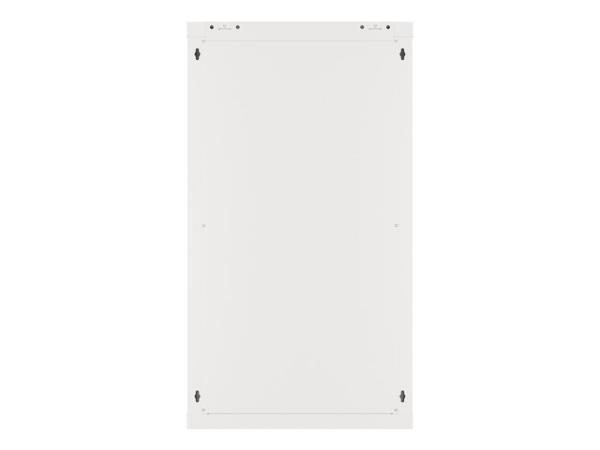 LANBERG 19" RACKOVÁ SKRIŇA PRO MONTÁŽ NA STENU 22U/ 600X600 (FLAT PACK) S PROSKLENÝMI DVERAMI ŠEDÁ V2 