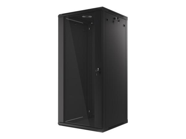 LANBERG 19" RACKOVÁ SKRIŇA PRO MONTÁŽ NA STENU 27U/ 600X600 (FLAT PACK) ČIERNA V2 