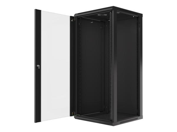 LANBERG 19" RACKOVÁ SKRIŇA PRO MONTÁŽ NA STENU 27U/ 600X600 (FLAT PACK) ČIERNA V2 