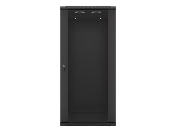 LANBERG 19" RACKOVÁ SKRIŇA PRO MONTÁŽ NA STENU 27U/ 600X600 (FLAT PACK) ČIERNA V2 