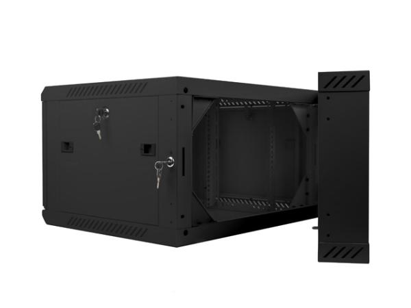 LANBERG RACKOVÁ SKRIŇA 19" DVOJDIELNA NÁSTENNÁ 6U/ 600X600 (FLAT PACK) ČIERNA 