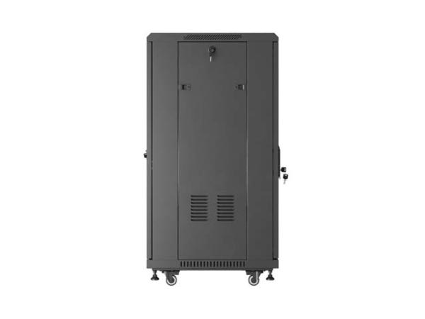 LANBERG INŠTALAČNÝ SKRIŇOVÝ ROZVADEČ 19" 22U 600X600 ČIERNE SKLENENÉ DVERE (PLOCHÉ BALENIE) 