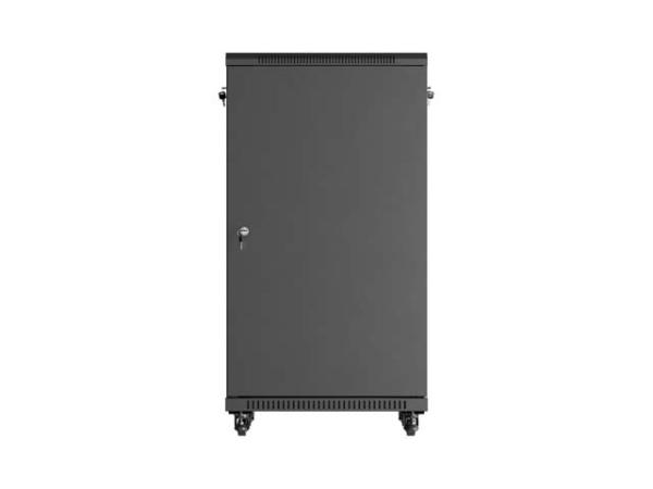 LANBERG INŠTALAČNÝ SKRIŇOVÝ ROZVADEČ 19" 22U 600X600 ČIERNE SKLENENÉ DVERE (PLOCHÉ BALENIE) 