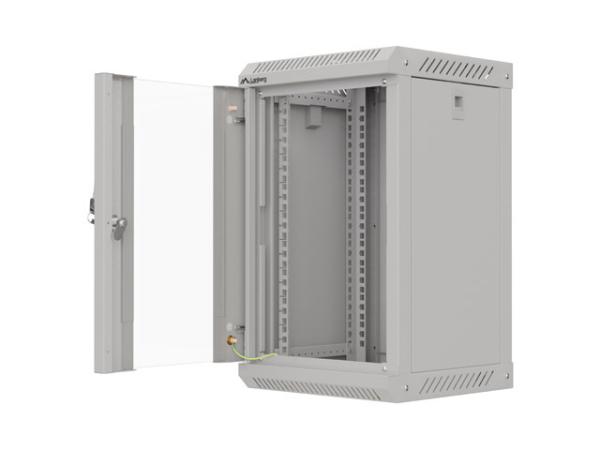 LANBERG RACKOVÁ SKRIŇA 10" NÁSTENNÁ 9U/ 300X300 (FLAT PACK) S PRESKLENÝMI DVERAMI ŠEDÁ 