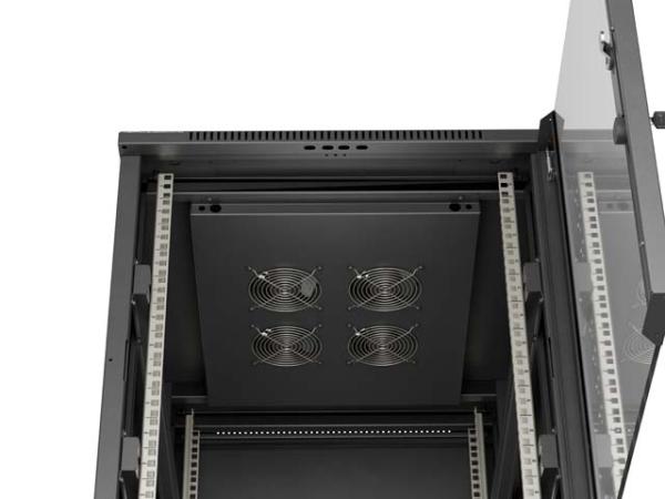 LANBERG INŠTALAČNÝ RACK 19" 15U 600X800 ČIERNE SKLENENÉ DVERE (PLOCHÉ BALENIE) 