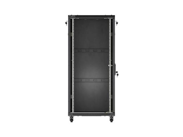 LANBERG 19" VOĽNE STOJÚCA RACKOVÁ SKRIŇA 27U/ 600X600 (FLAT PACK) S PRESKLENÝMI DVERAMI ČIERNA 