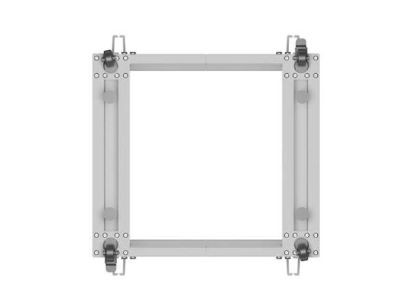 LANBERG OTVORENÝ RACK 19" 12U 600X600-1100 NASTAVITEĽNÝ ŠEDÝ 