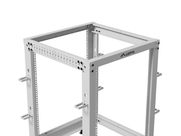 LANBERG OTVORENÝ RACK 19" 15U 600X600-1100 NASTAVITEĽNÝ ŠEDÝ 