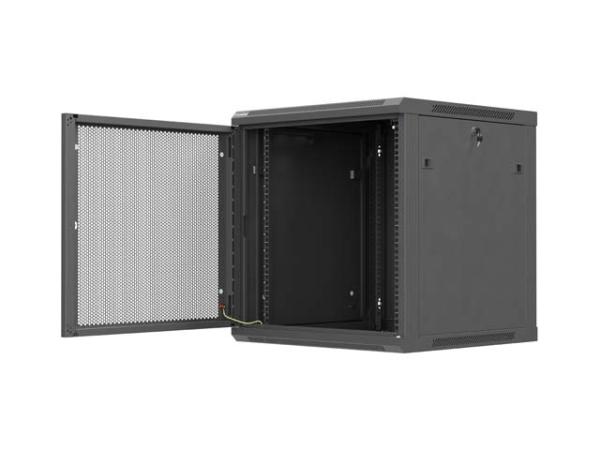 LANBERG NÁSTENNÁ INŠTALAČNÁ SKRIŇA 19" 12U 600X600 ČIERNE PERFOROVANÉ DVERE (PLOCHÉ BALENIE) 