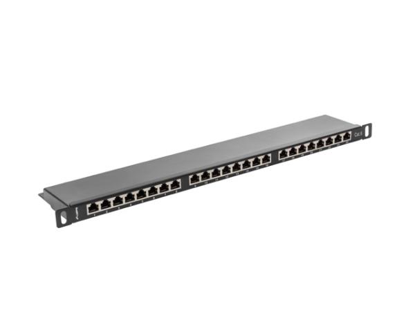 LANBERG PATCH PANEL 24 PORTOV 0, 5U 19" CAT.6 FTP TIENE ČIERNY 