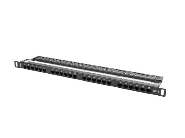 LANBERG PATCH PANEL 24 PORTOV 0, 5U 19" CAT.6 UTP ČIERNY LANBERG 