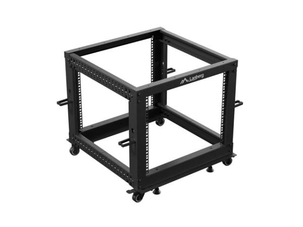 LANBERG OTVORENÝ RACK 9U 19" 600X600-1100 NASTAVITEĽNÝ ČIERNY 