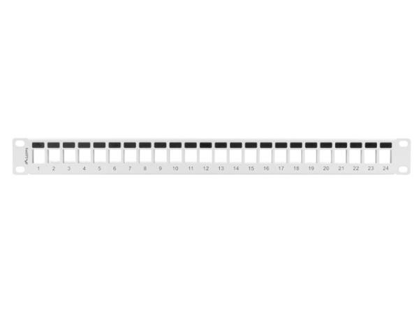 LANBERG PATCH PANEL BLANK 24 PORTOV 1U PRO MODULY KEYSTONE ŠEDÝ 