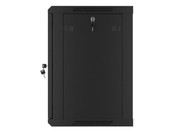 LANBERG RACKOVÁ SKRIŇA 19" NÁSTENNÁ 12U/ 600X450 PRO VLASTNÚ MONTÁŽ S KOVOVÝMI DVERAMI ČIERNA 