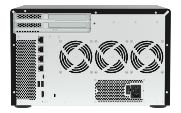 QNAP TVS-h1277AX-R5-16G (AMD Ryzen 5, 16GB DDR5 RAM, 8x 3, 5" + 4x 2, 5", 3x PCIe, 2x 2, 5GbE, 2x 10GbE) 