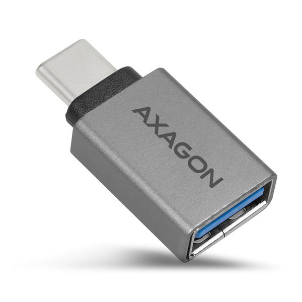 AXAGON RUCM-AFA, redukcia USB-C (M) -> USB-A (F), USB 3.2 Gen 2, 3A, ALU 